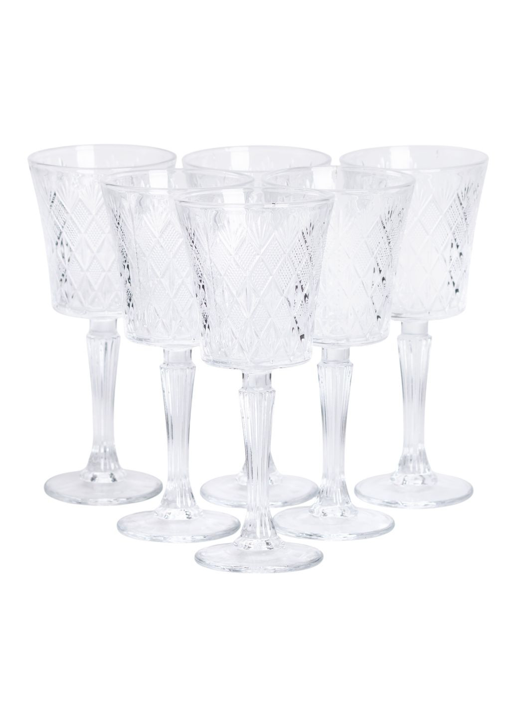 Набір келихів для вина 6 штук по 295 мл на ніжці під кришталь, Yiwu (336537819)