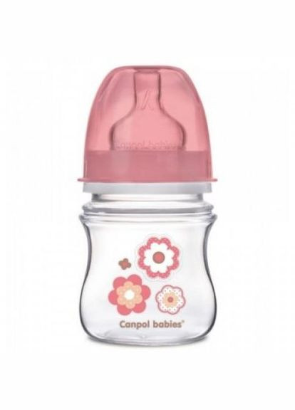 Пляшечка для годування Canpol Babies с широким горлышком newborn baby, 120 мл, розовая (268140605)