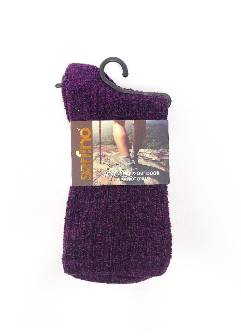 Фіолетові жіночі термошкарпетки однотонні (366963515)