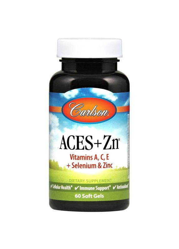 Вітаміни та мінерали ACES + Zn, 60 капсул Carlson Labs (333995780)