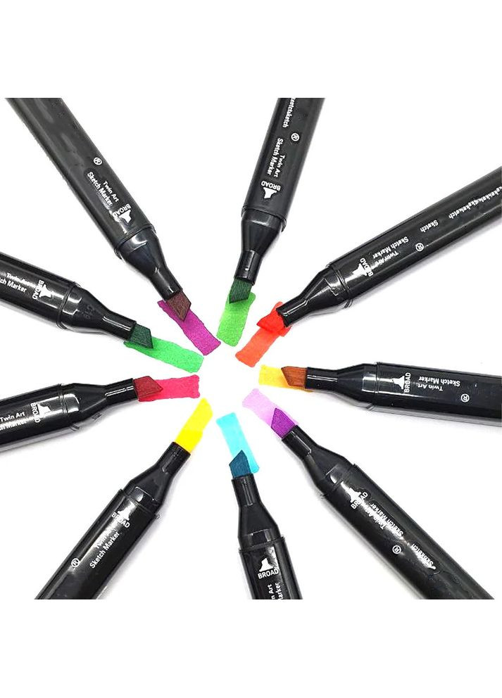 Набор маркеров для рисования и скетчинга 24 цвета (1756375318) No Brand (333654613)