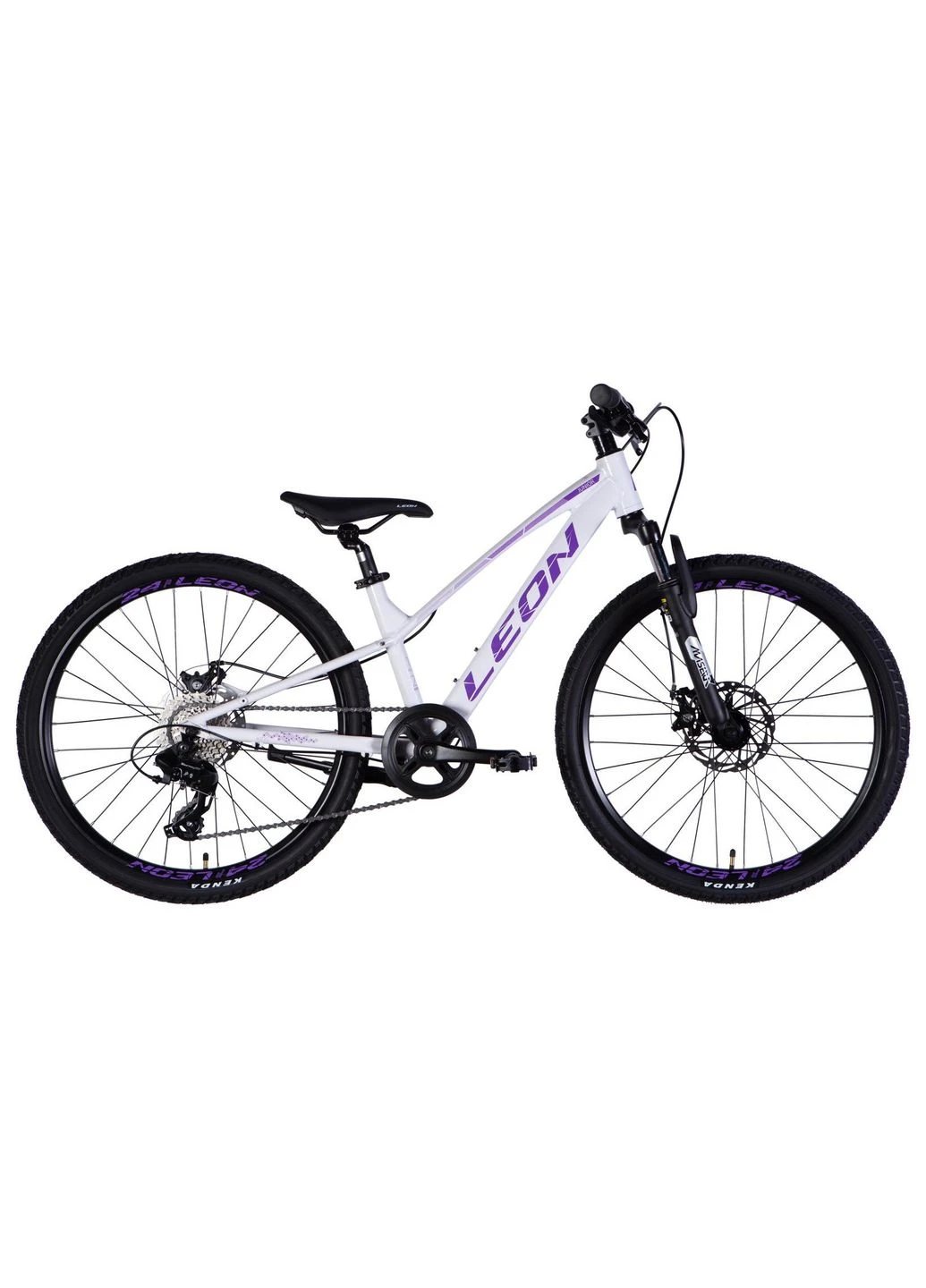 Велосипед AL 24" JUNIOR DD CS рама-12" білий з бузковим 2025 (OPS-LN-24-115) Leon (369798898)