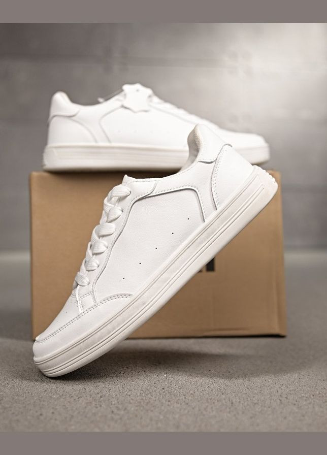 Белые демисезонные мужские демисезонные кроссовки белые с белой подошвой Freedom