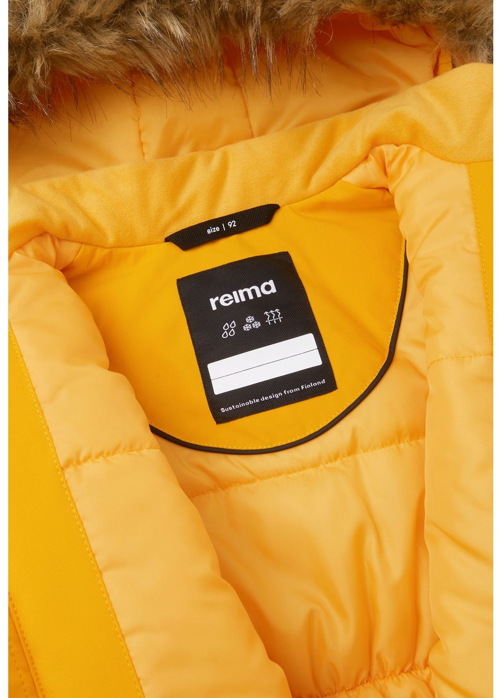Желтая зимняя парка зимняя reimatec Reima Mutka