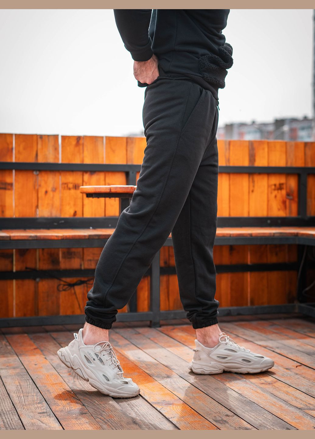 Черные спортивные демисезонные джоггеры брюки Custom Wear