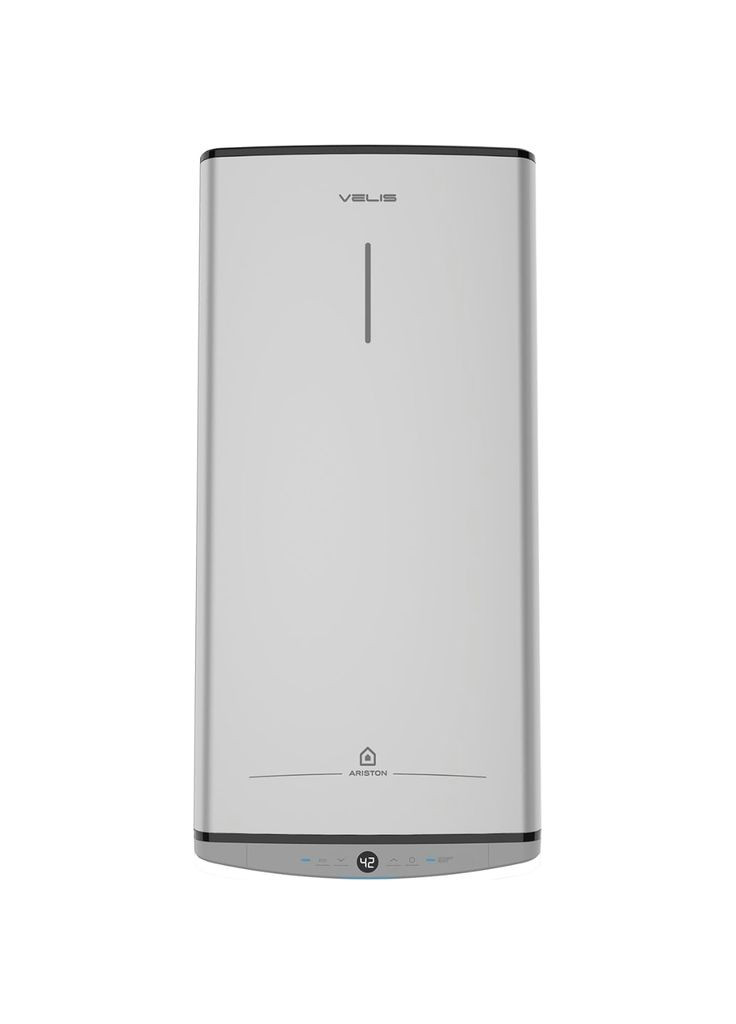 Водонагрівач електр. плаский слім VELIS TECH 50 EU, 50л, 2*1,5кВт, ун. монтаж, електр. кер-ння, B, Італія, Сірий ARISTON (314748277)
