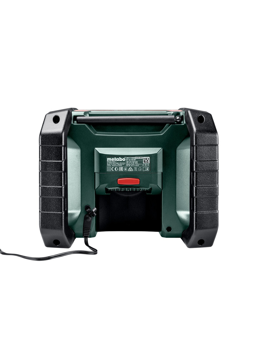 Аккумуляторный радиоприемник для строительной площадки R 1218 BT, с Bluetooth (Картон) 600777850 (8060) Metabo (263433703)
