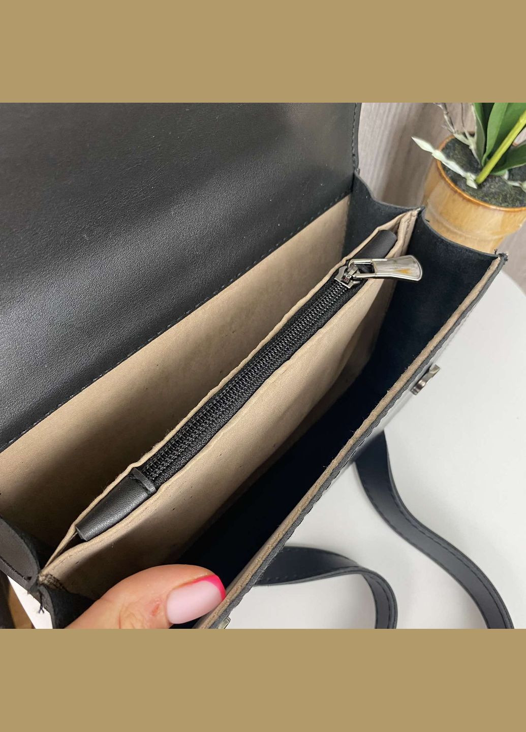 Жіноча міні сумочка з пташками клатч сумка на плече чорна Bird (314762001)