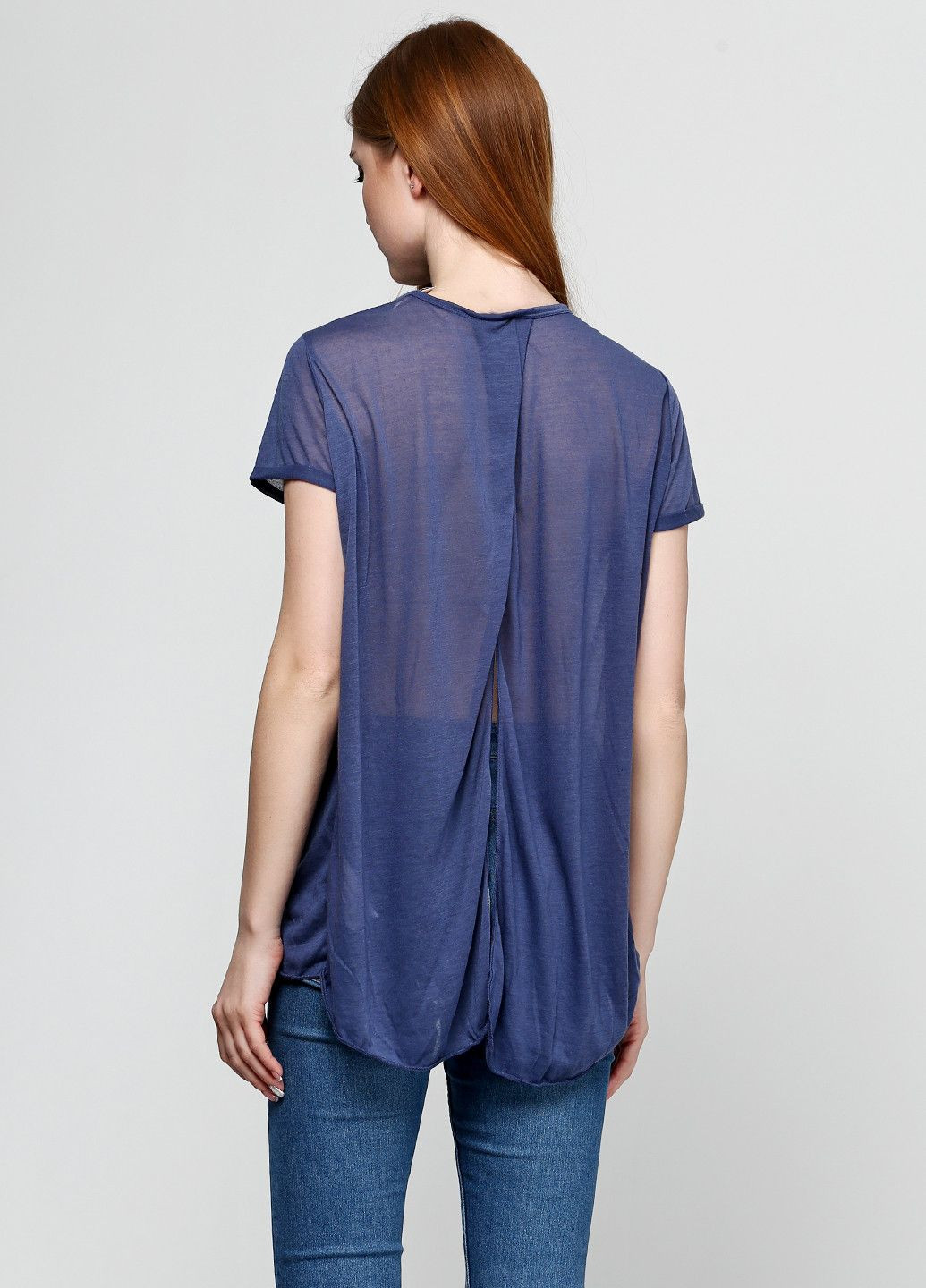 Синяя блуза синий Alcott