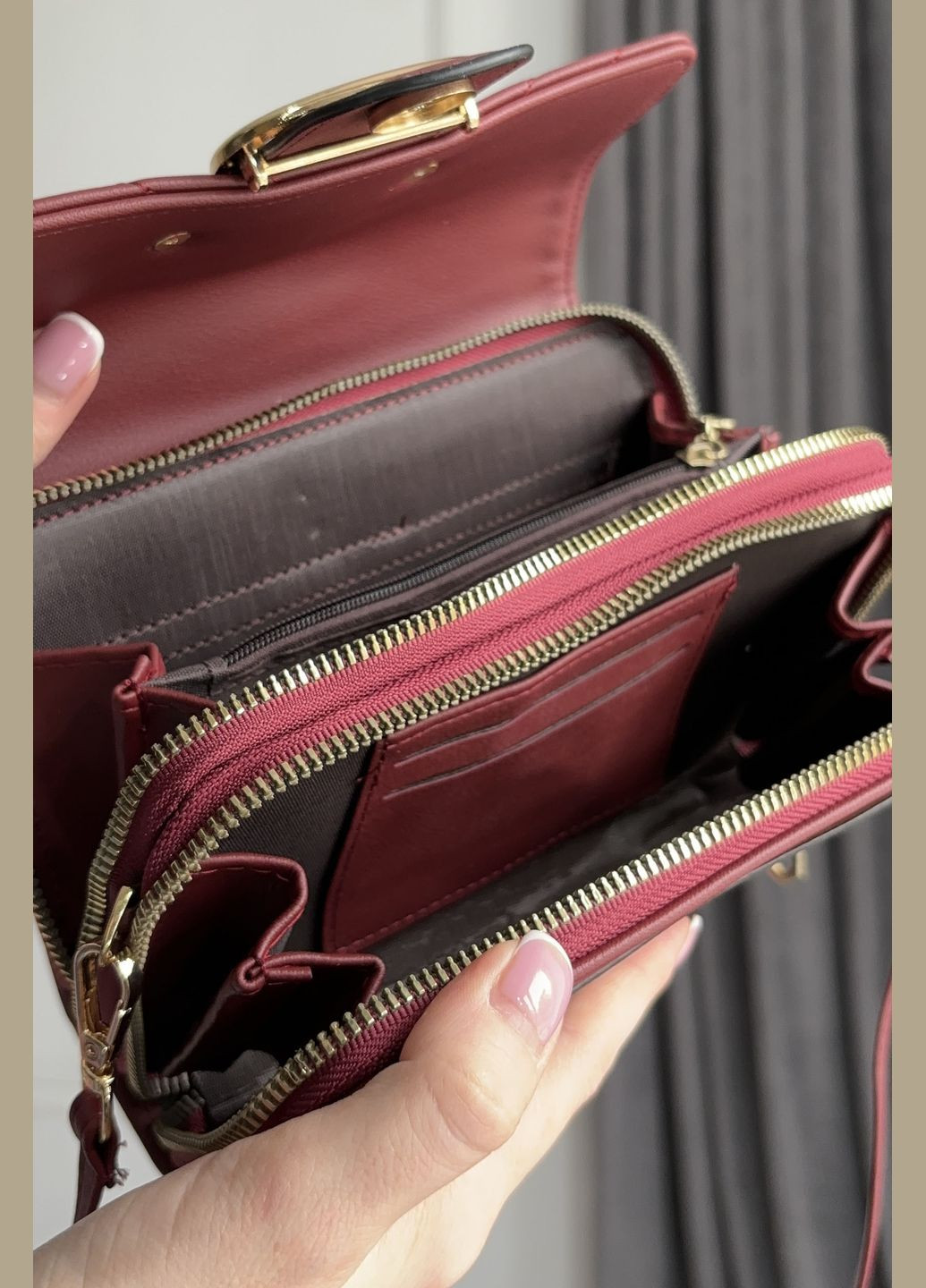 Клатч жіночий бордового кольору Let's Shop (299147071)