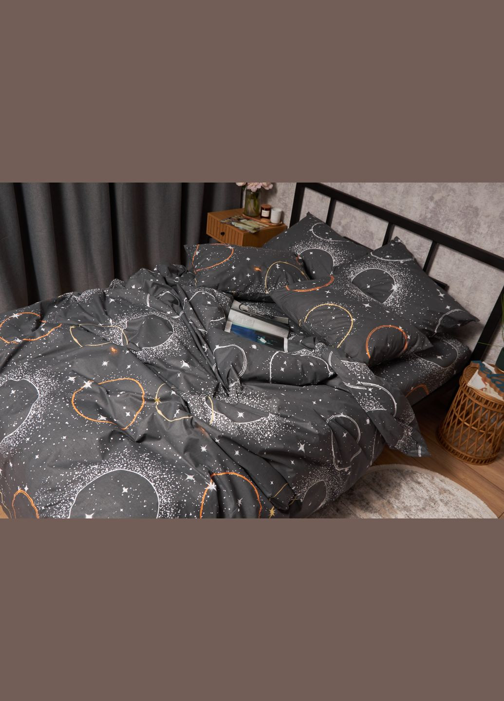 Комплект постельного белья Бязь Gold Люкс «» King Size 220x240 наволочки 4х70х70 (MS-820005639) Moon&Star Cosmic Glow (302973833)