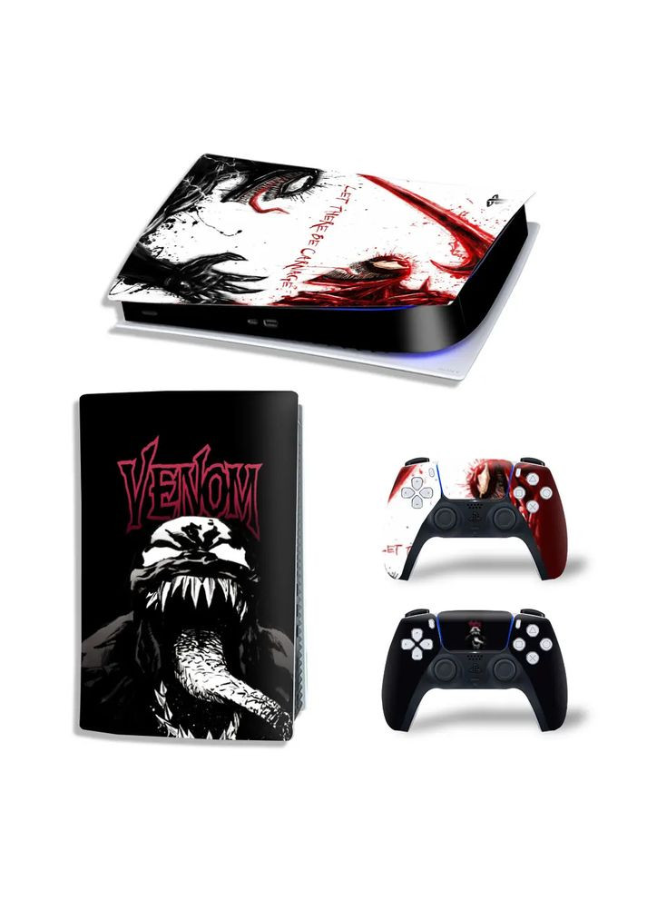 Вінілова наклейка для PlayStation PS5 Venom Black/Red 2 360 Sony (365721463)