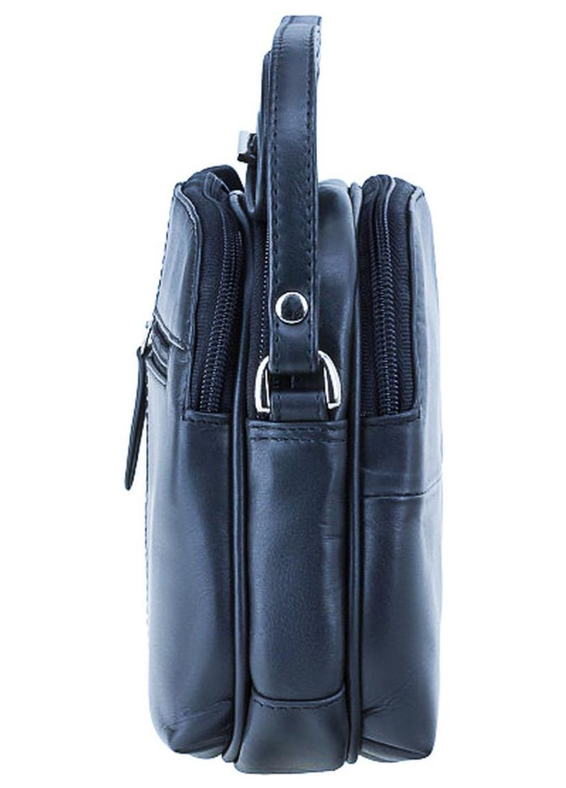 Сумка крос-боді через плече для телефону та документів жіноча з натуральної шкіри маленька Синій 37225 Visconti (353689928)