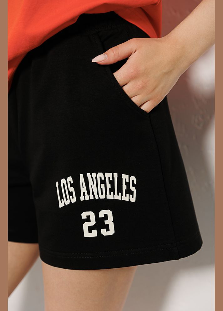 Женские трикотажные шорты светло-бежевые с принтом Los Angeles Arjen (289787373)