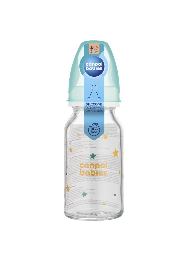 Скляна пляшечка, 120 мл, синя (42/202) Canpol Babies 42/202_блакитний (336330107)