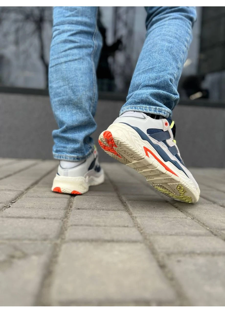 Синій літні кросівки adidas niteball cream blue адідас найтбол сині No Brand