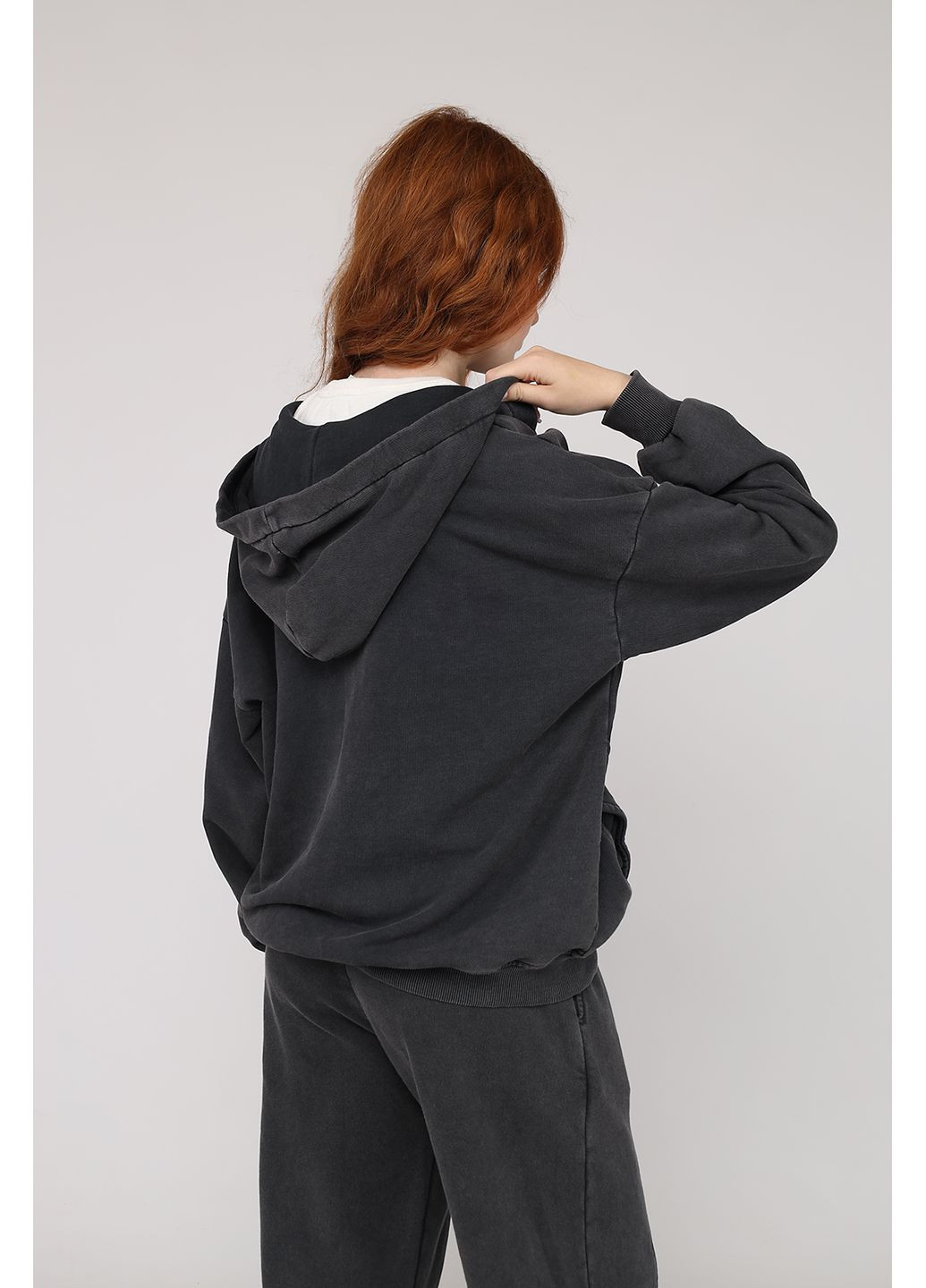 Толстовка на блискавці жіноча колір темно-сірий CB-00283753 Yuki (361400937)