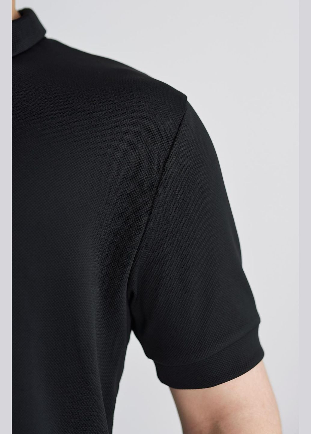 Черная футболка-поло мужское для мужчин No Brand