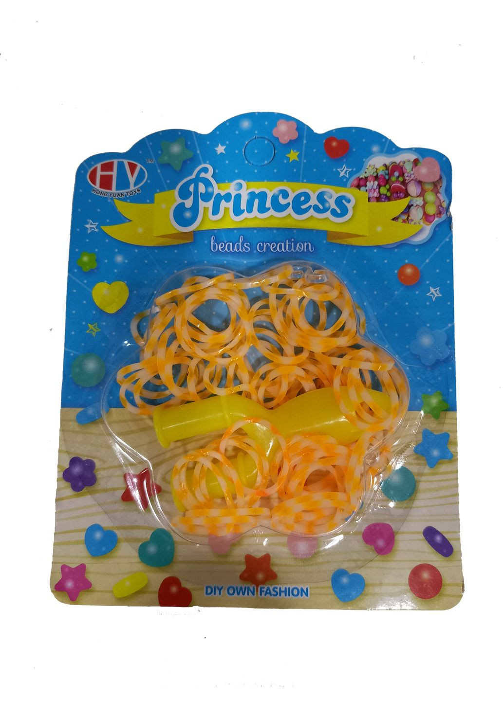 Резиночки для плетения HY 190 X-23, крючки, рогатка, на блистере (6982691402063) Оранжевый No Brand (323372029)