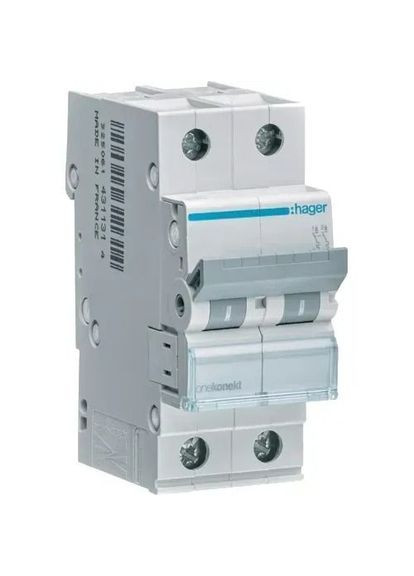 Автоматический выключатель MCN206 2P 6 кА C-6A 2M Hager (352753373)