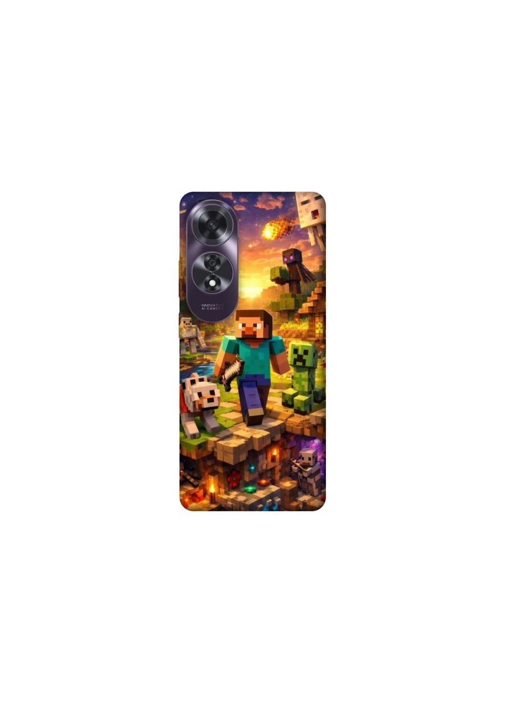 Чохол на Oppo A60 Minecraft v6 Frontalka (380644396)