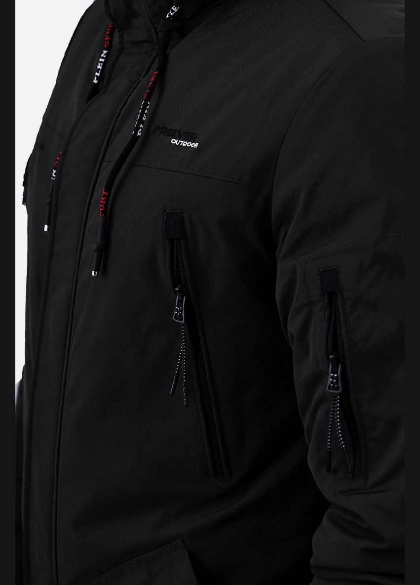 Оливковая (хаки) демисезонная куртка мужская sf 70506 черная Freever