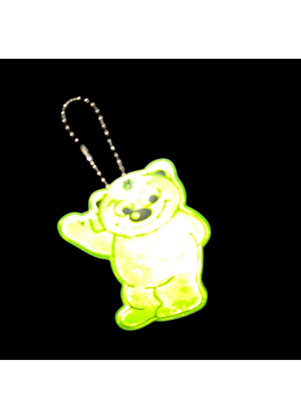 Брелок світловідбивний «Ведмедик», 5 х 5 см Помаранчевий No Brand (371135645)