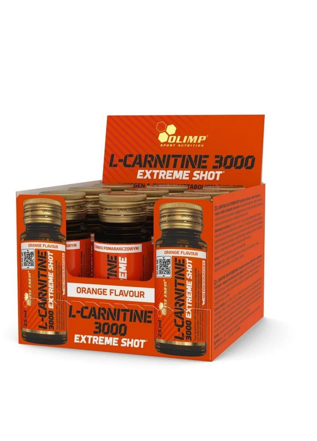 Жироспалювач L-Carnitine 3000 Extreme Shot, 9*25 мл Апельсин Olimp (293482469)