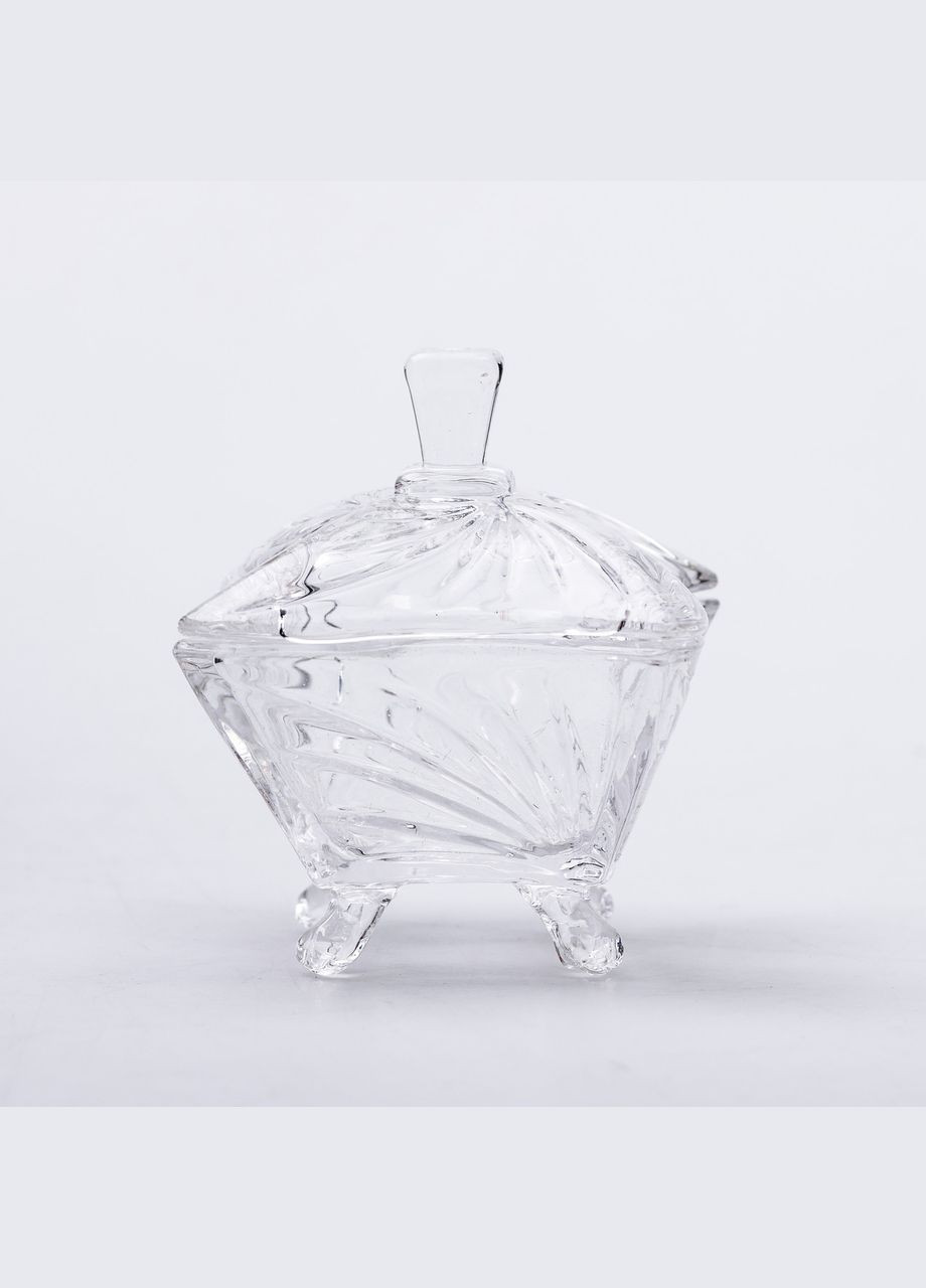 Сахарница с крышкой 7.5×7.5×9 см ваза сахарница стеклянная HP-4-117 Yiwu (329375962)