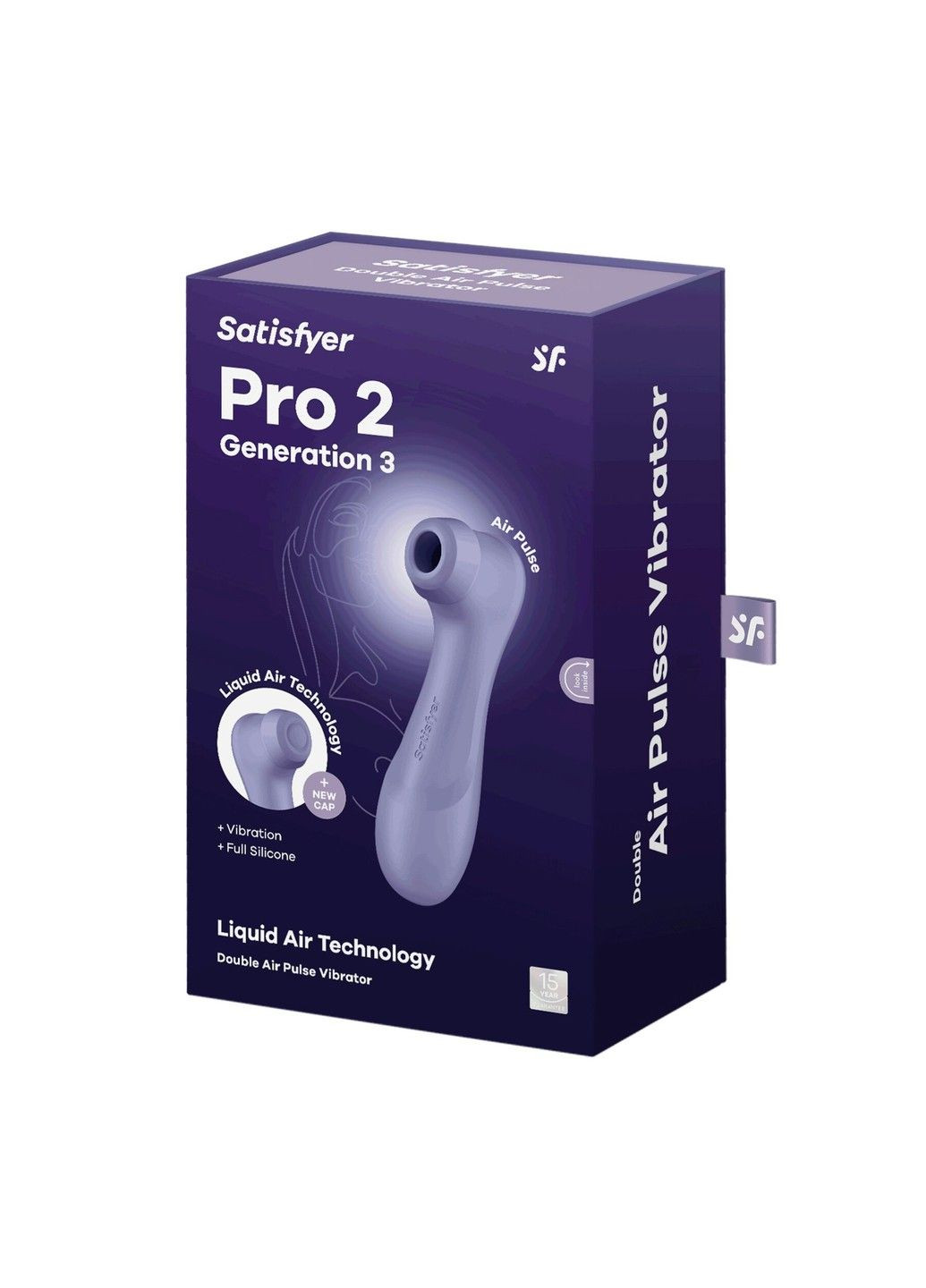 Вакуумний кліторальний стимулятор Pro 2 Generation 3 with Liquid Air Lilac Satisfyer (333332602)