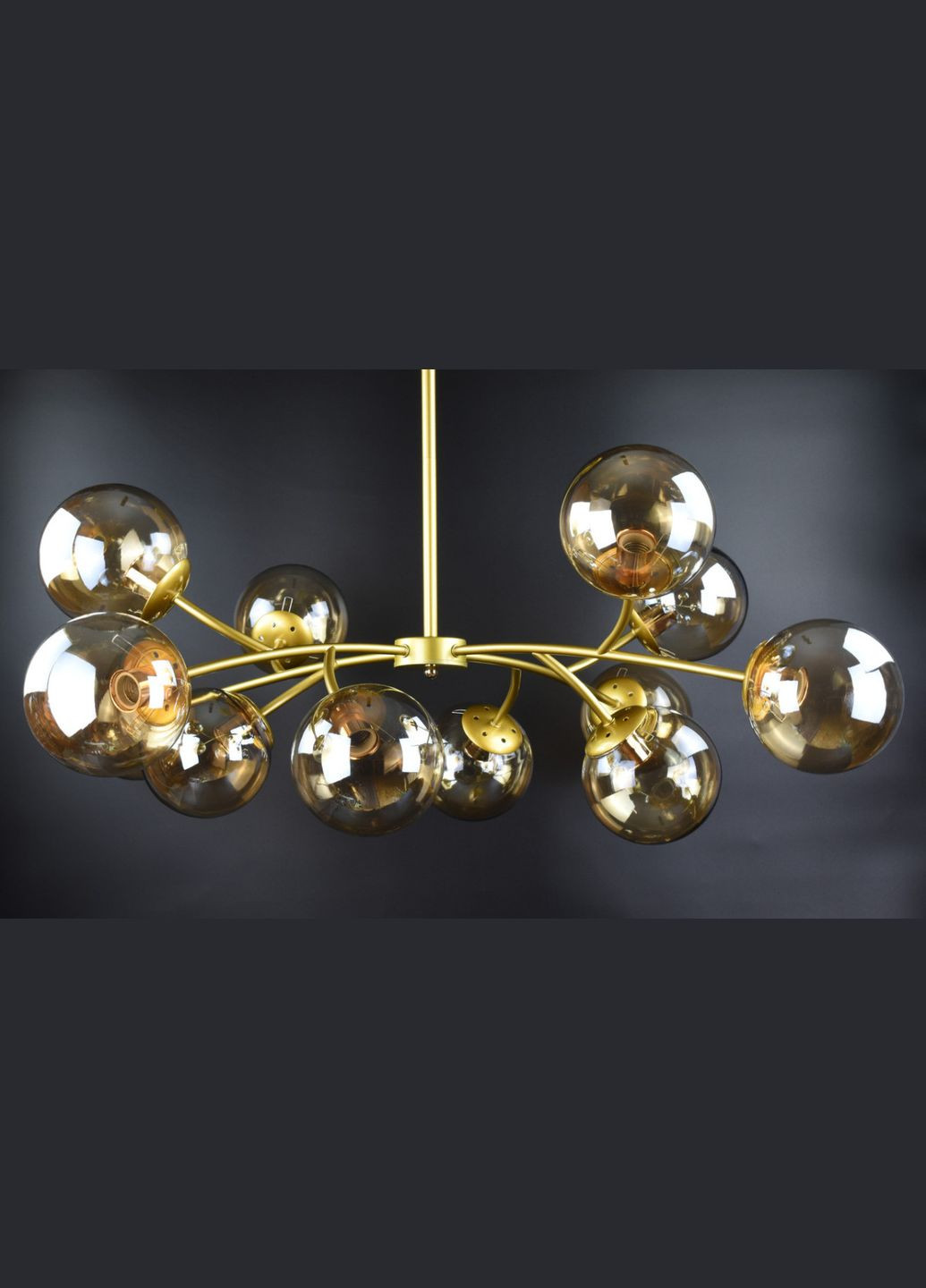 Люстра стельова на 12 лампочок 26207 Золото 45-65х110х110 см. Sunnysky (364492948)