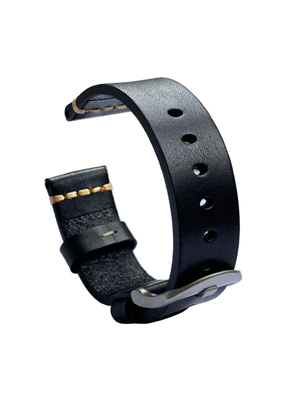 Кожаный ремешок C052B Steel buckle для часов Samsung Galaxy Watch 3 45mm (SM-R840) - Black Primolux (333719944)