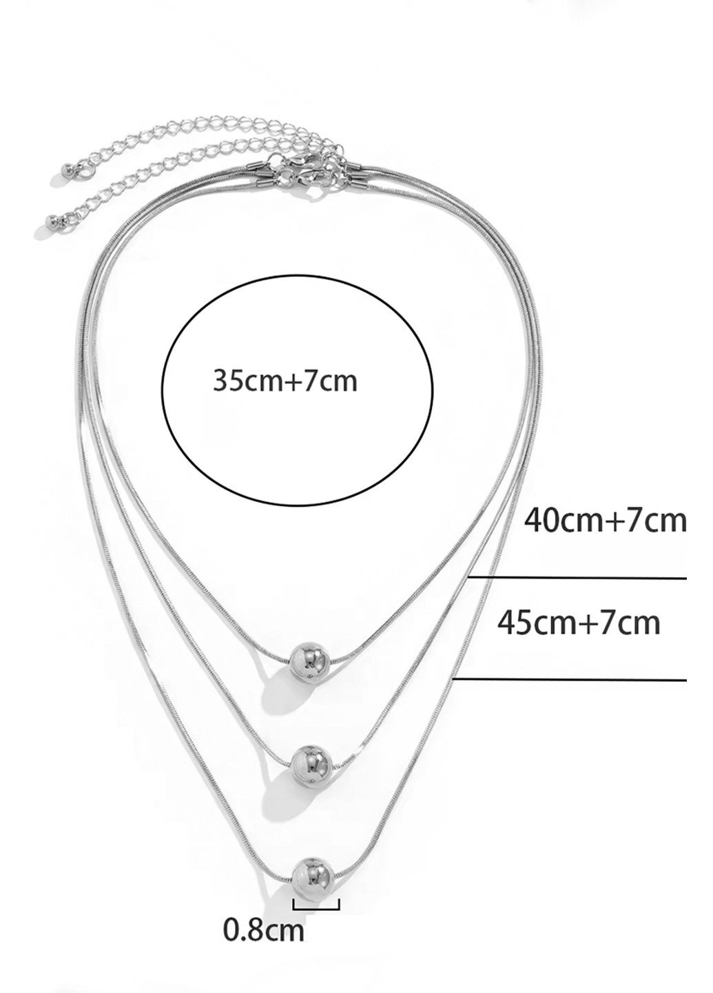 Цепочка "Сокровище моря 2", трехслойная с бусинами Анна Ясеницька (335817730)