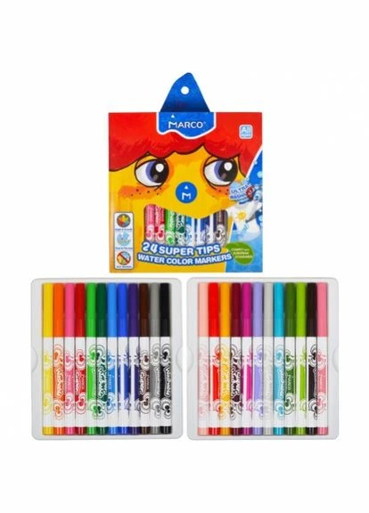 Набор фломастеров Super Washable 1630-24CB 24 цвета Marco (364494912)