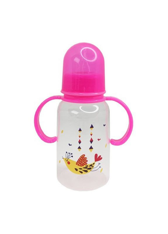 Пляшечка для годування з ручками MGZ-0205(Pink) 150 мл Mega Zayka (317044732)