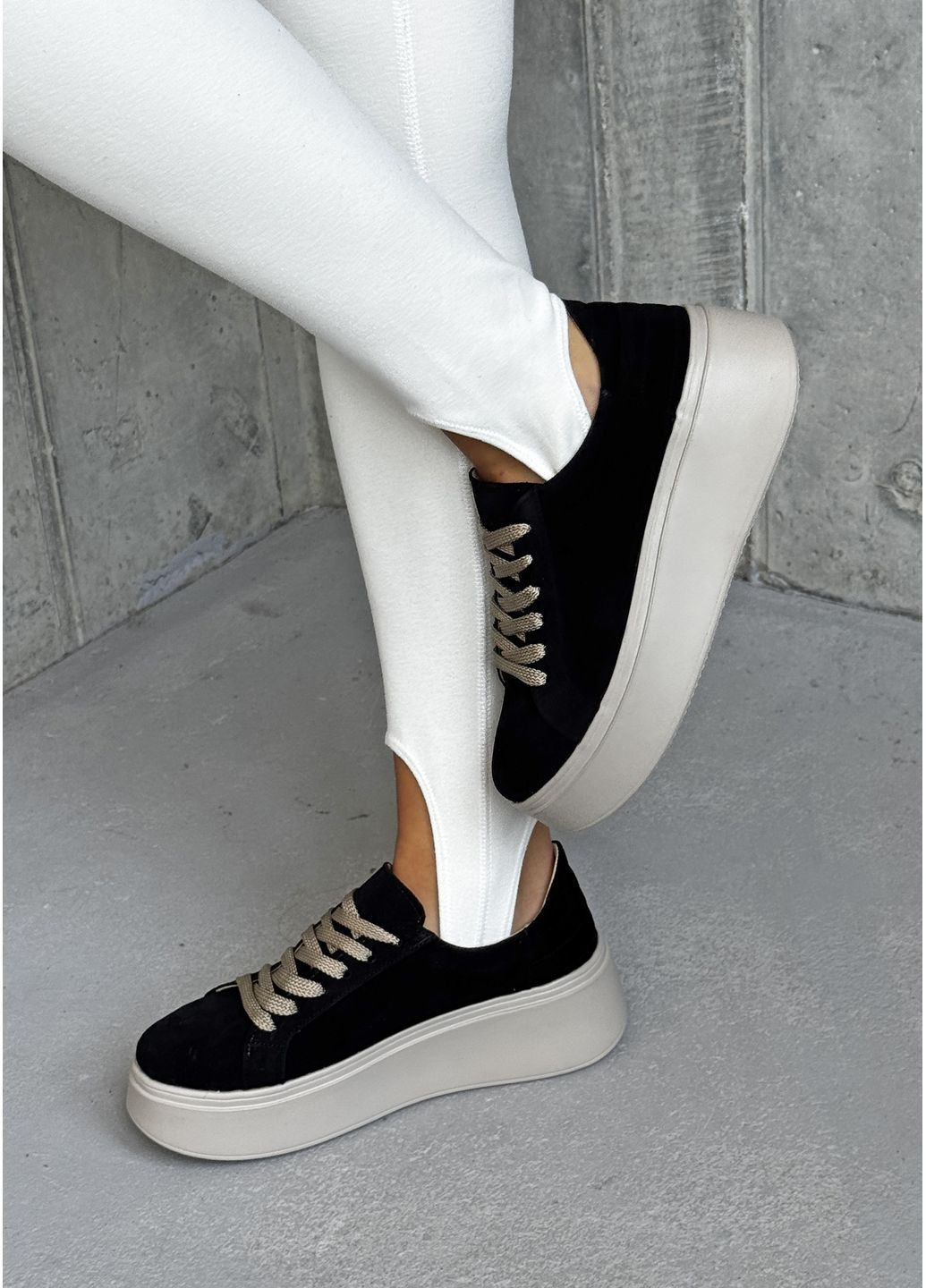 Кроссовки casual черный замш InFashion Кросівки чёрные (358883991)