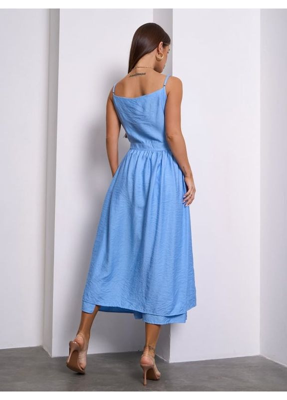 Блакитна плаття 15145 блакитне ISSA PLUS однотонна