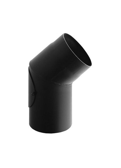 Коліно з ревізією 45° на димохід Ø 250 чорна сталь 2 мм Darco (370385189)
