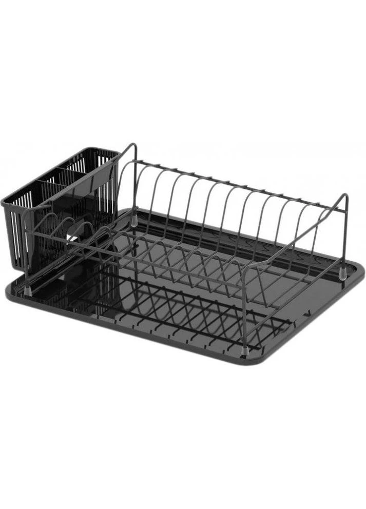 Сушилка для посуды КВ014 металлическая 39х30х13 см черная Tekno-Tel (387193186)