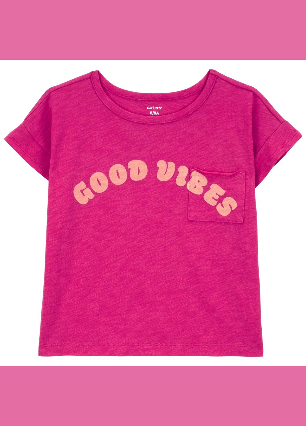 Розовая демисезонная футболка для девочки 12-136 см (3q534410_8) Carter's