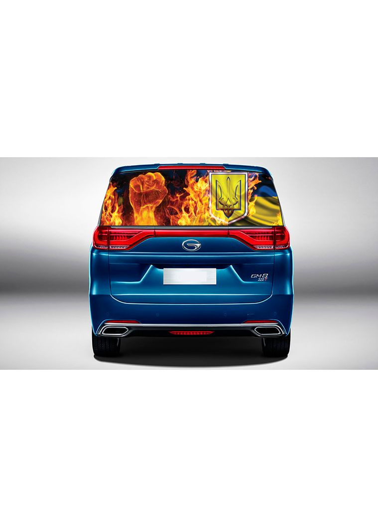 Наклейка на заднее стекло 3D TUNING STUDIO Огонь 1490х600х0.18мм No Brand (362500162)