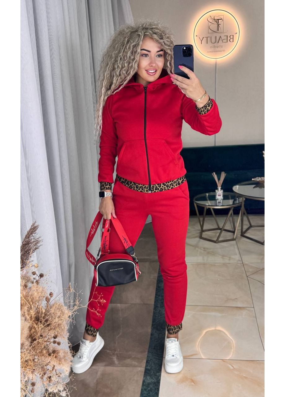 Костюм двійка тринитка на флісі+дорога фурнітура,штани та кофта з капюшоном Україна (352253593)