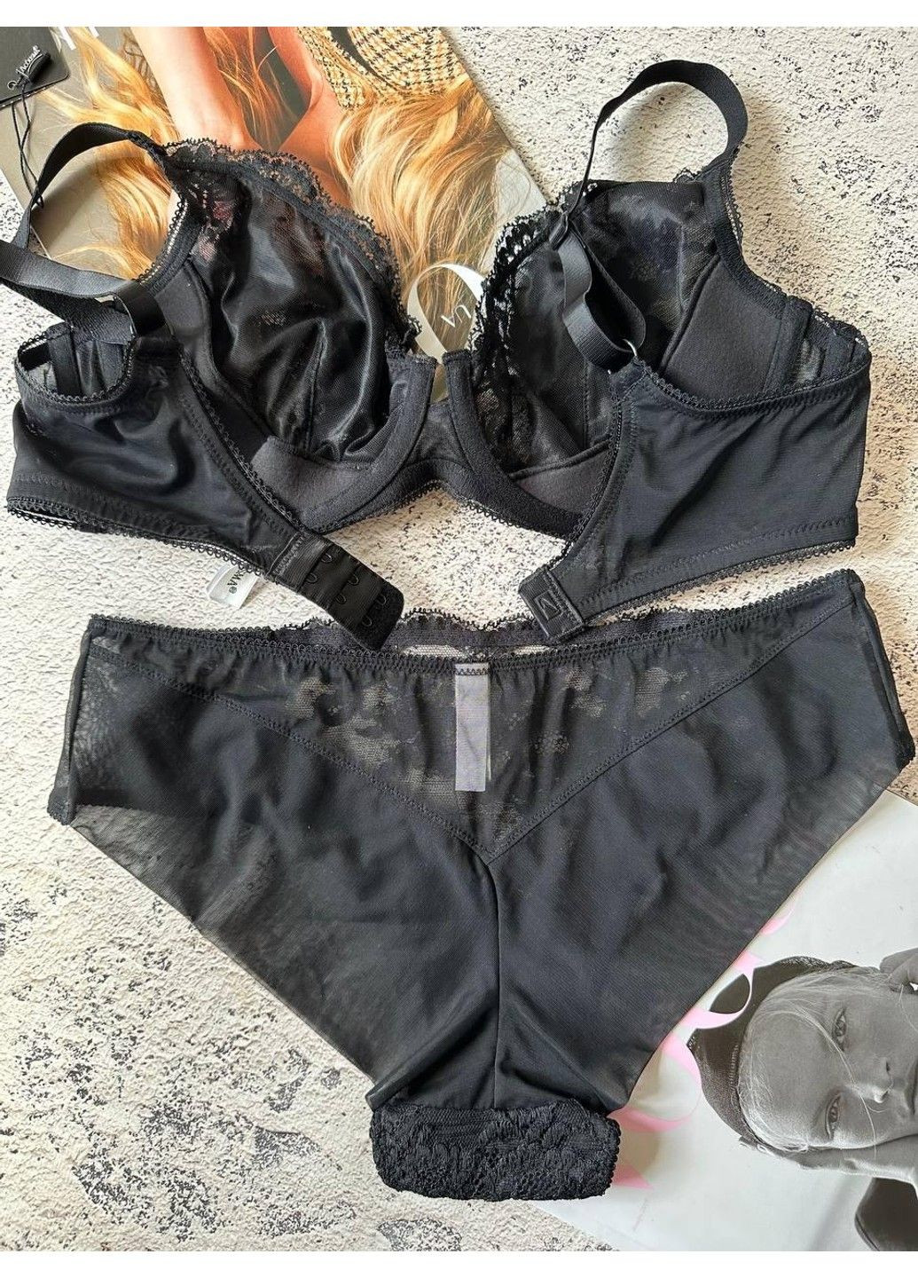 Чорний жіноча нижня білизна комплект на чашку с чорний Acousma