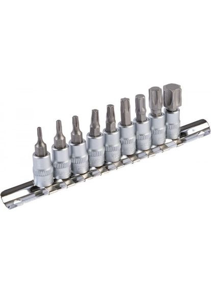 Набор насадок отверточных GM CRV 1/4", TORX 9 шт (Т10/ 15/ 20/ 27/ 30/ 40/ 45/ 50/ 60) (78-1400) Mastertool (322705089)