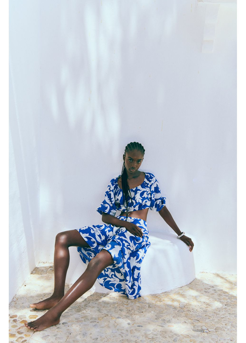 Разноцветная кэжуал однотонная юбка миди из вискозы H&M