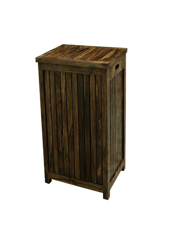 Корзина для белья из дерева Ратбури капучино (КЗБ-001709) No Brand (328293792)