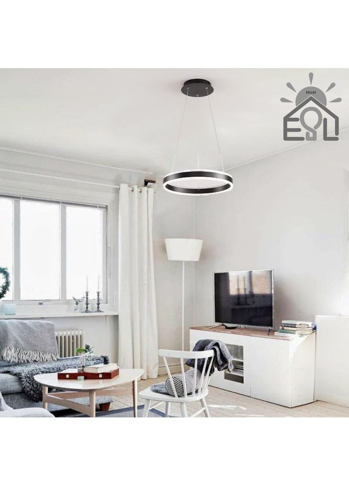 Управляемая светодиодная люстра STELLA 64W R-APP-400Х1200-BLACK/WHITE-220-IP20 ESLLSE (360880297)