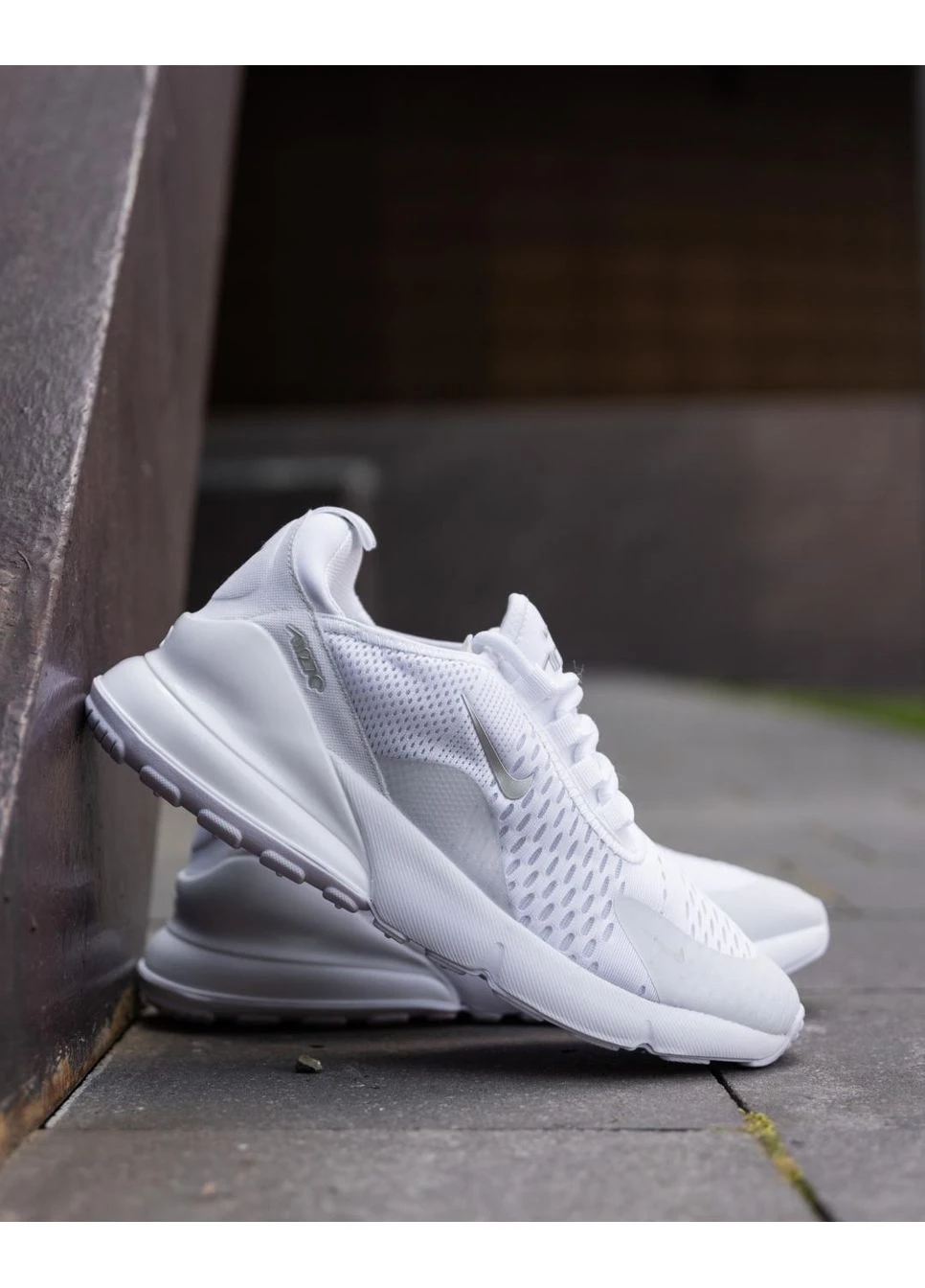 Білі кросівки чоловічі nike air max 270 white найк аір макс 270 білі демісезон No Brand