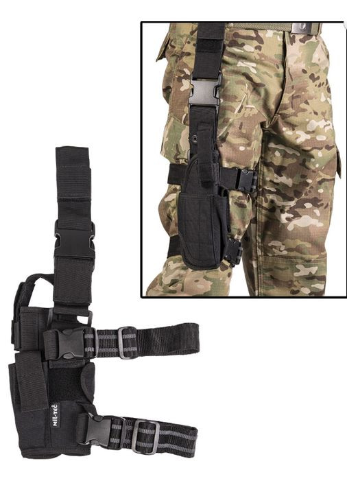 Кобура Черная MilTec BEINHOLSTER VERSTELLBAR SCHWARZ (16145102) Mil-Tec (296654629)
