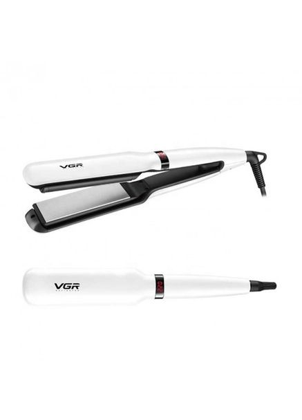 Професійна праска шипці випрямляч для волосся з керамічним покриттям і регулятором температури V-511 Pro Білий VGR (306716785)